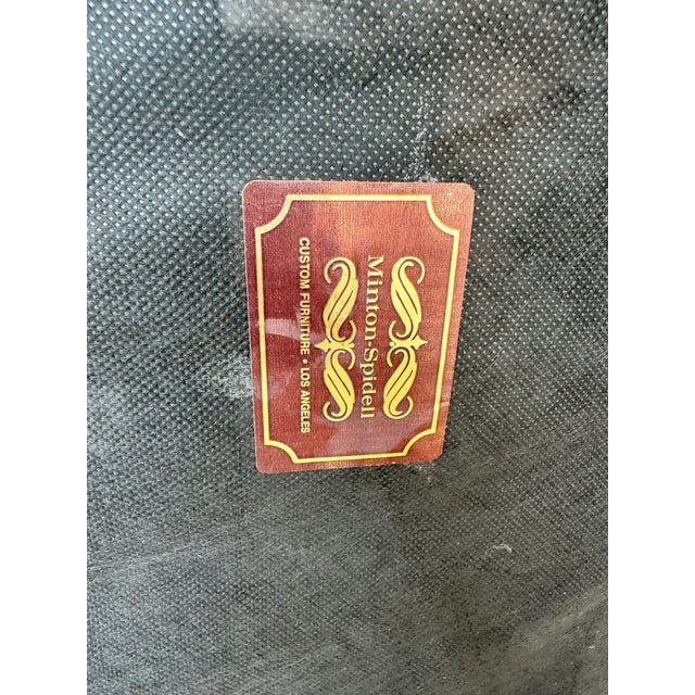 1950s Minton-Spidell French Provincial Gilded Scroll Arm Upholstered Window Bench – Green Plaid For Sale In Denver - Image 6 of 6