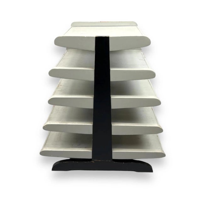 This Extra Large Dunbar style Graduated Tier Wood Magazine Stand Rack is by the renowned American designer, Edward...