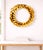 Modern Gold Metal Laurel Leaf Round Wreath Wall Décor Christmas Décor For Sale - Image 3 of 8