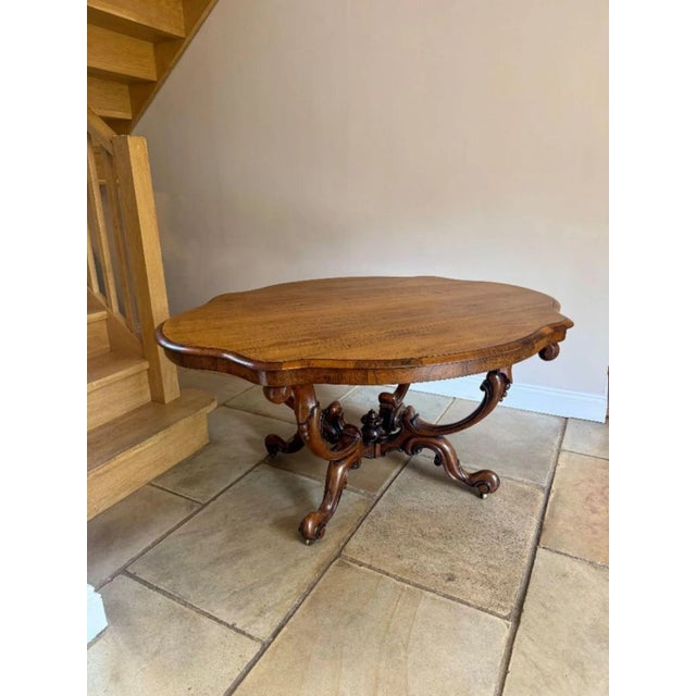 Antique Victorian Rosewood Centre Table, 1880s For Sale - Image 4 of 12