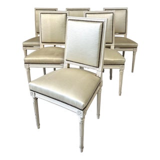 Vintage Louis XVI Style Chairs, 1960, Set of 6 For Sale