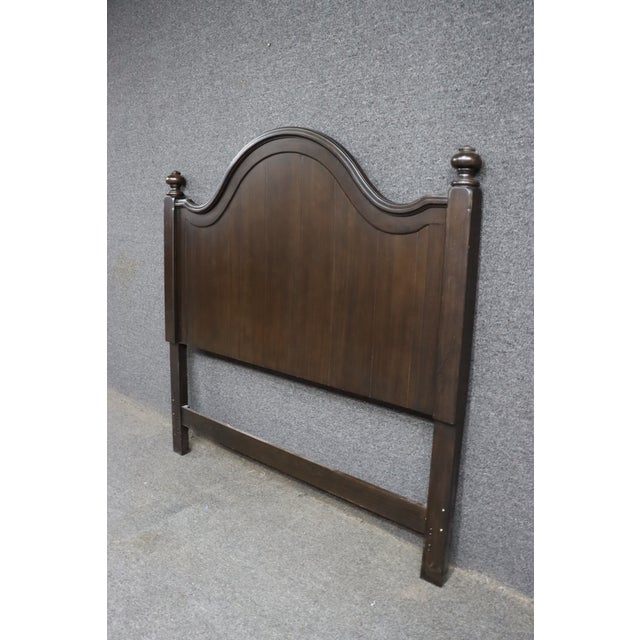Traditional Bassett Dark Cherry Queen Headboard For Sale - Image 3 of 9