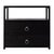 Lark 28 in. W Rectangular Wood 2 Drawer Wide Nightstand with Open Shelf, Washed Black For Sale In Chicago - Image 6 of 11