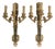 Empire Style Wall Lights in Gilded and Patinated Bronze, Set of 2 For Sale