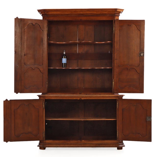 Mid 19th Century 19th Century Two-Piece French Oak Cabinet, C. 1860 For Sale - Image 5 of 7