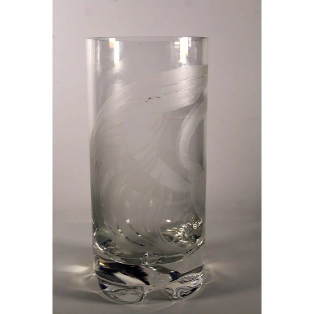 Late 20th Century Art Nouveau Glass Vessel with Female Nude Etched Design Signed Madden For Sale - Image 4 of 11