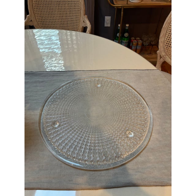 Vintage Ornate Three Footed Cake Plate For Sale - Image 4 of 4