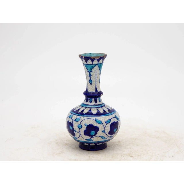 Pair Blue and Turquoise Iznik Vases, Late 19th Century For Sale In New York - Image 6 of 12