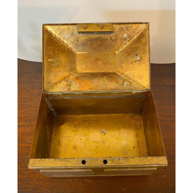 Petite Antique Bronze Coin Coffer For Sale In Chicago - Image 6 of 7