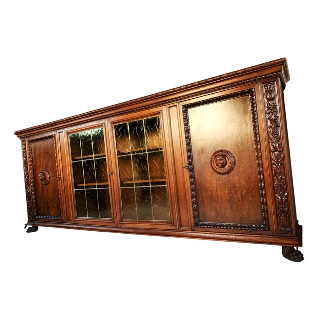 Long Library in Neo-Renaissance Style, 1800s For Sale