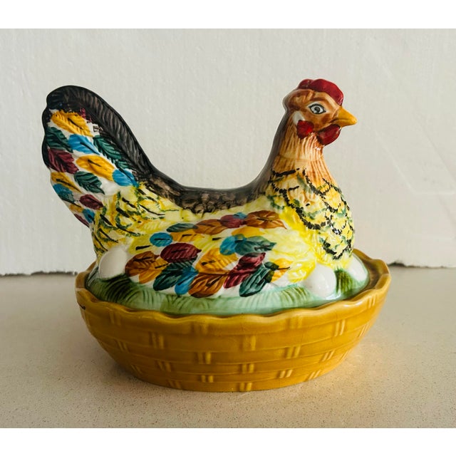 1970s Schramberg Ceramic Hen Tureen For Sale - Image 4 of 6