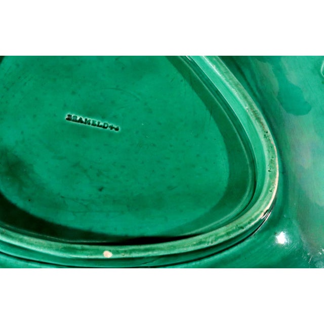 Ceramic English Pottery Greenware Leaf Dishes, Brameld- A Pair For Sale - Image 7 of 7