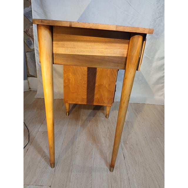 Mid 20th Century Vintage Mid-Century Modern Solid Birch "Roomates" Writing Desk by Baumritter (Ethan Allen) For Sale - Image 5 of 18