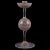 Beautiful and rare, vintage Murano hand blown purple and white ribbons Italian art glass decorative candle holder. The...