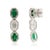 Metal Art Deco-Inspired 1.66ct Emerald & Baguette Diamond Drop Earrings 14k Gold- 2 Pieces For Sale - Image 7 of 11