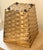 Metal Vintage Brass Woven Wastebin/Planter With Zinc Insert For Sale - Image 7 of 10