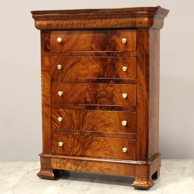 19th Century Louis Philippe Capuchin Miniature Chest of Drawers in Walnut For Sale - Image 12 of 12