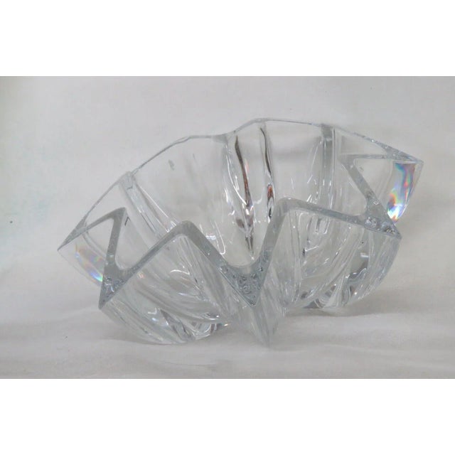 Cristal d'Arques Paris 8 Pointed Star Crystal Large Bowl Centerpiece For Sale - Image 10 of 12
