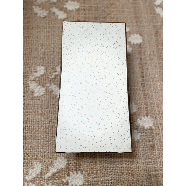 Brown Antique Brown Wooden Dresser Desk Top Sewing Box For Sale - Image 8 of 12