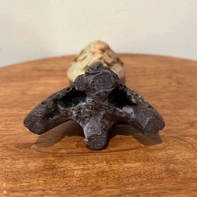 Early 20th Century Antique Chinese Floral Carved Soapstone Vase For Sale - Image 5 of 13