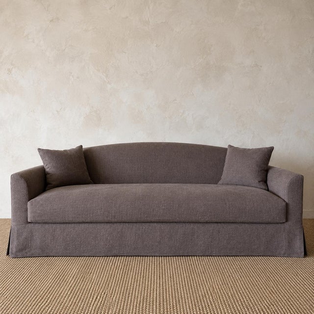 Carmel Sofa Slip Covered in 100% Belgian Linen For Sale - Image 11 of 11