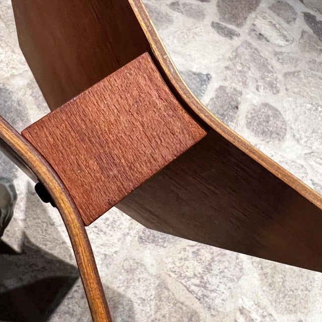 1980s 1980s Modern Sculptural Teak Magazine Rack After Alvar Aalto For Sale - Image 5 of 12