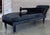 1940s Italian Art Deco Black Velvet Convertible Chaise Longue For Sale - Image 5 of 7
