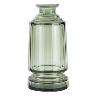 Vintage Art Deco Glass Vase, 1940s For Sale