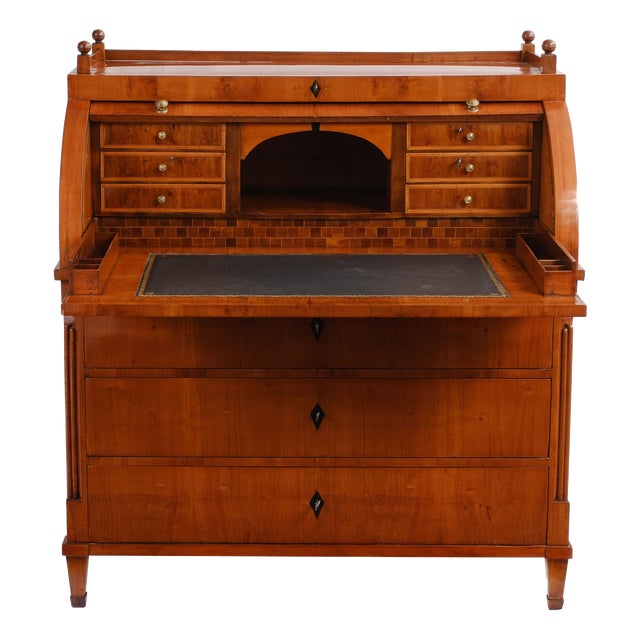 Empire Cylinder Secretary in Cherrywood, 1810 For Sale
