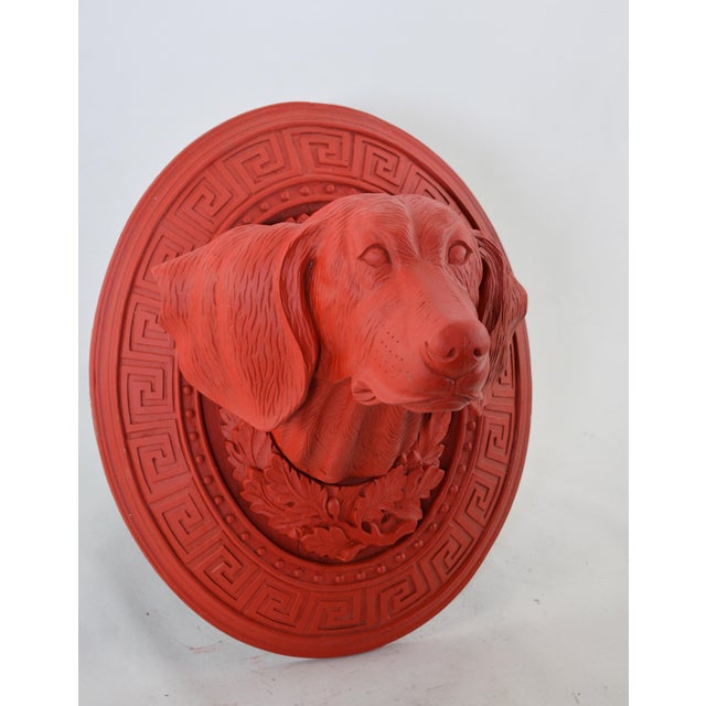 Mid 20th Century Vintage Wooden Hand-Carved Decorative Dog Head in the Middle of the 20th Century For Sale - Image 5 of 5
