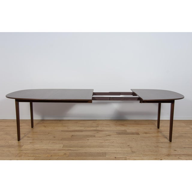 Brown Mid-Century Extendable Dining Table by Ole Wanscher for Poul Jeppesens Furniture Factory, Denmark, 1960s For Sale - Image 8 of 18