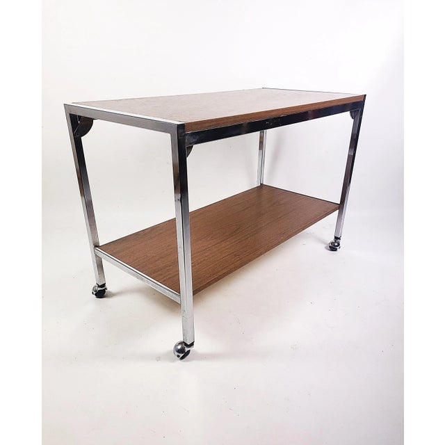 Coffee Table on Wheels, 1960s For Sale - Image 6 of 9