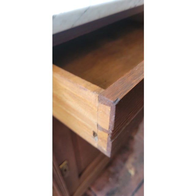 Wood 1920s Oak French Louis XVI Commode Dry Sink Wash Stand Cocktail Dry Bar For Sale - Image 7 of 14