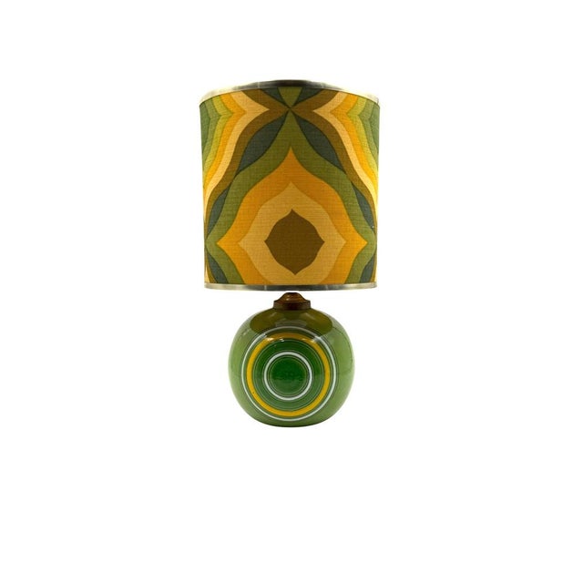 Space Age Green Ceramic Table Lamp, Italy, 1960s For Sale - Image 3 of 15