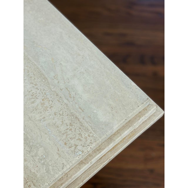 1980s 1980s Vintage Sculptural Travertine Side Tables - a Pair For Sale - Image 5 of 8