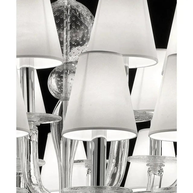 Early 21st Century Transparent Murano Glass Chandelier by Simoeng for Simoeng For Sale - Image 5 of 9