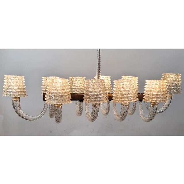 Large Murano Chandelier by Barovier and Toso, 1980s For Sale - Image 8 of 9