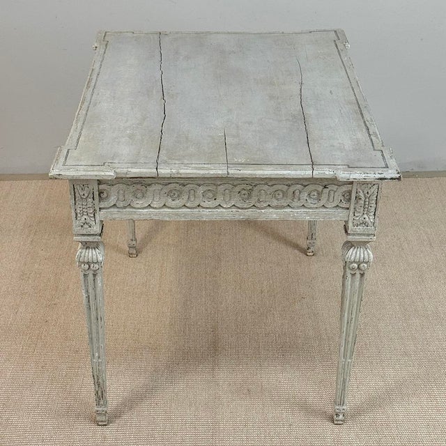 18th Century Swedish Painted Center Table ~ Writing Desk For Sale - Image 9 of 18