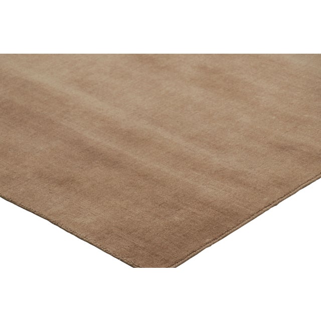 Rug & Kilim’s Oversized Contemporary Textural Solid Rug in Brown Tones-13x15 For Sale In New York - Image 6 of 7