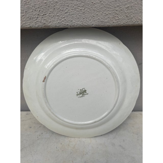 Majolica Corn Keller & Guerin Saint Clement Plate For Sale - Image 4 of 4