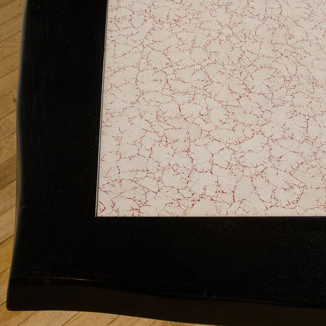 Vintage Modernist Rectangular Coffee Table with Eggshell Fragment Top For Sale - Image 10 of 13