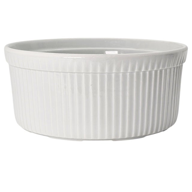 Vintage Apilco French Porcelain Soufflé Dish, Porcelaine À Feu For Sale - Image 4 of 10