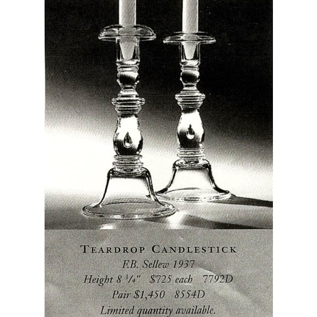 Steuben Teardrop Candlesticks - Pair For Sale - Image 13 of 15