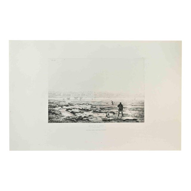 Alexandre Segé, Marais de la Canche, Etching, 1870s For Sale