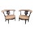 Early 20th Century Pair of Victorian French Style Mahogany Vanity Accent Side Chairs For Sale