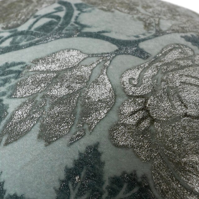 Pair of Hand-Painted Venetian Velvet Roses Pillow For Sale - Image 15 of 15