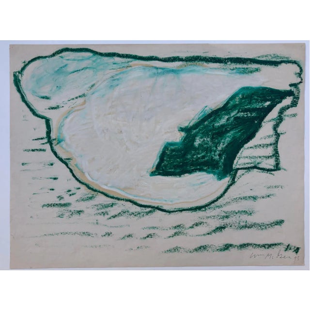1990s 1993 William Douglas McGee Abstract Oil on Paper For Sale - Image 5 of 5