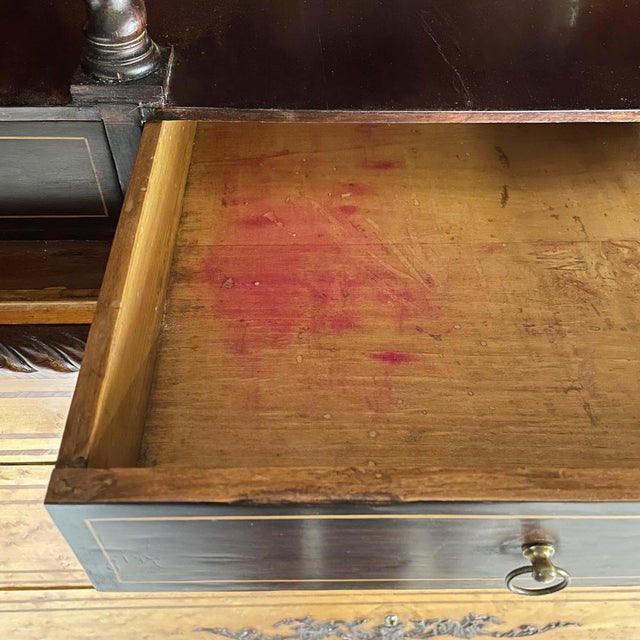 Brown Italian Carlo X Style Sideboard in Turned Wood with Mirrors, 1930s For Sale - Image 8 of 18