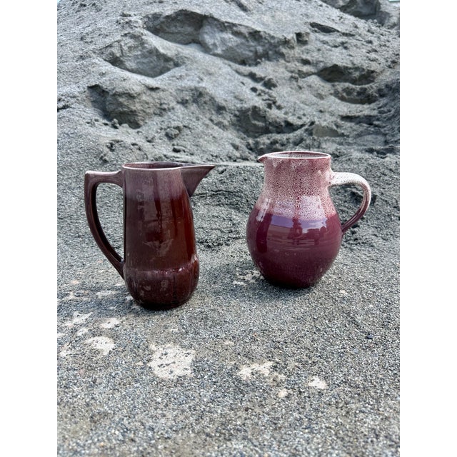 Studio Pottery Jug in Reddish-Brown with White Foam Glaze from Töpferhof Römhild, Germany, 1960s For Sale - Image 10 of 15