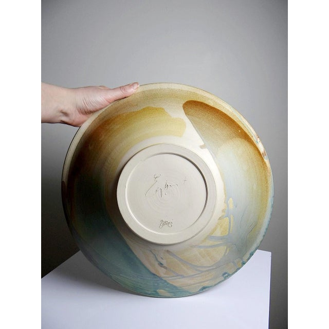 Large Dutch Ceramic Fruit Bowl by Egbert Boonstra, 1990s For Sale - Image 12 of 15